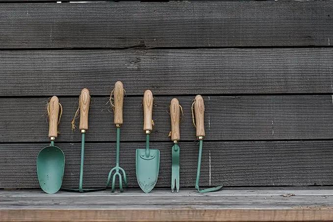 Barebones Garden Scoop - Garden Spoon - Stainless Steel Small Hand Shovel for Transplanting, Digging, and Planting - Great Home Gardening Hand Tools (Ash/Mint) by GreenHaven Gardens