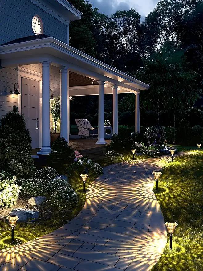 SOLPEX Solar Pathway Lights Garden Decor for Yard, Garden Lights Solar Powered Waterproof Landscape Lighting, Solar Outdoor Lights Porch Decor for Path Walkway Driveway (8 Pack Warm White) by GreenHaven Gardens