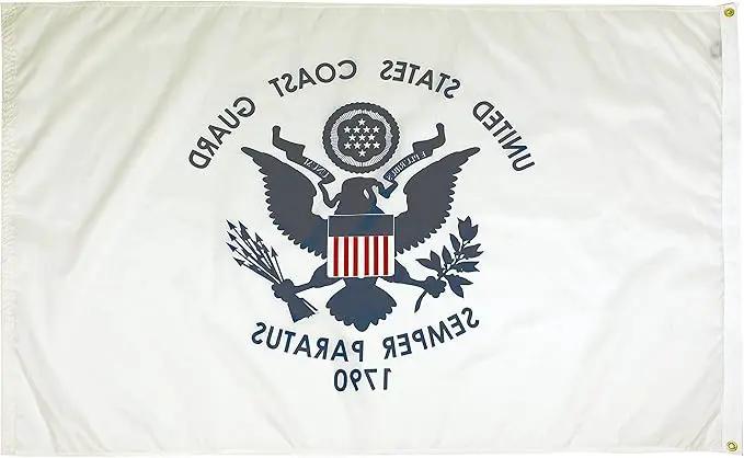 FlagSource U.S. Coast Guard Nylon Military Flag, Made in The USA, 3x5' by GreenHaven Gardens