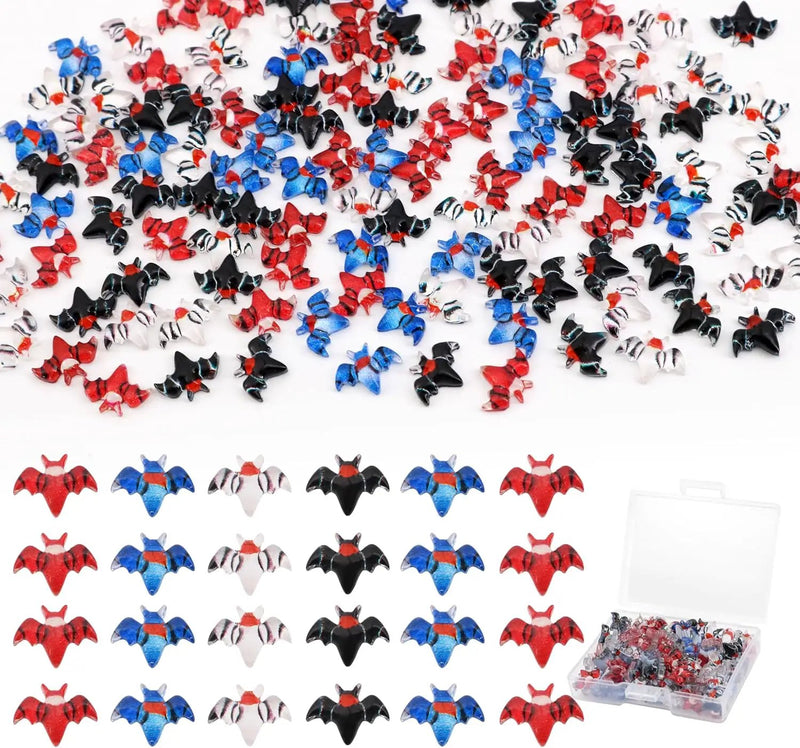 120Pcs Halloween Mini Bats, Miniature Little Resin Halloween Bat Decoration, Tiny Bats for DIY Crafts, Mini Resin Animals Plastic Figurines for Fairy Garden Micro Landscaping Decor by GreenHaven Gardens