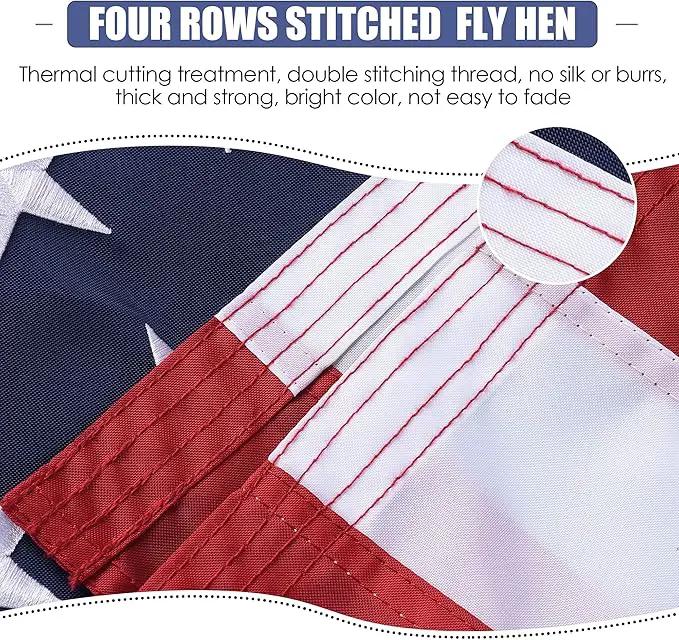 American Flag 20x30 Outside, US Flags for Outdoor Indoor, Heavy Duty Durable, Deluxe Embroidered Stars, Brass Grommets, Sewn Stripes, Vivid Color, Fade Resistant and waterproof by GreenHaven Gardens