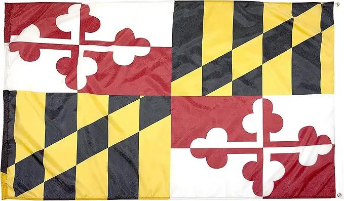 FlagSource Maryland Nylon State Flag, Made in USA, 4x6' by GreenHaven Gardens