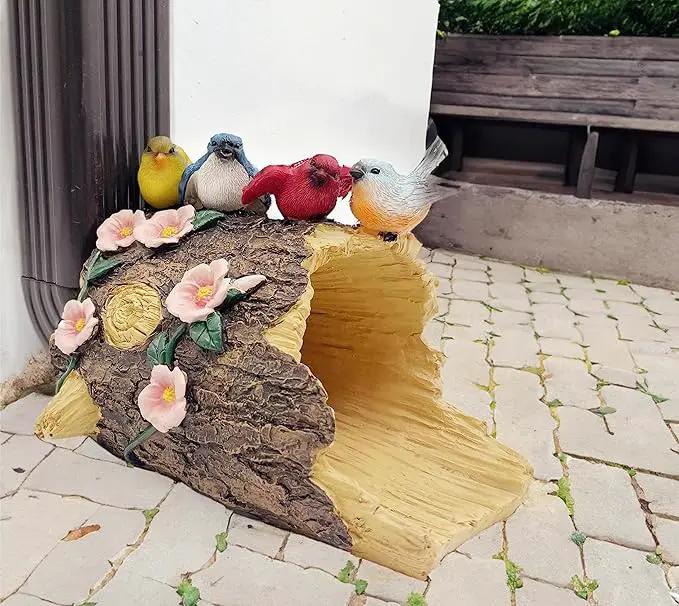 Bird Statues Gutter Downspout Extension Statues Garden Decoration,Resin Statue Outdoor Decor,Animal Downspout Diverter,Decorative Gutter Extension,3"×3" Downspout Extender Diverter Splash Block by GreenHaven Gardens