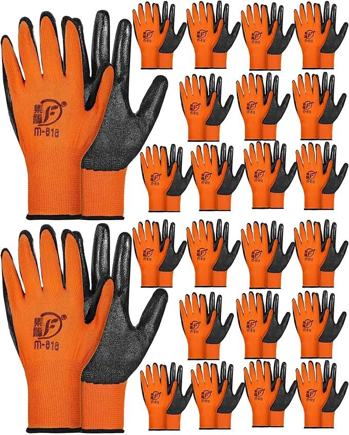 Nuogo 24 Pairs Gardening Gloves for Men Women Rubber Coated Landscaping Work Gloves Safety Work Construction by GreenHaven Gardens