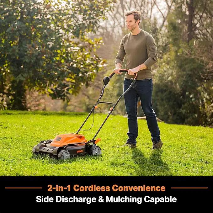 LawnMaster CLMF4819X 19-inch Brushless Cordless Mower with 2X24V MAX* 4.0Ah Battery and a Dual Charger 6 Cutting Position by GreenHaven Gardens
