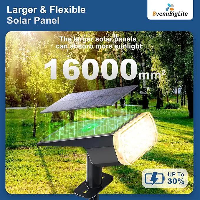 Waterproof Solar Lights Outdoor: IP65 Led Spot Light Decorations for Garden - 3 Lighting Modes Solar Powered for Yard - Dust to Dawn Uplighting Landscape Pathway Drive Patios 6PC Warm by GreenHaven Gardens
