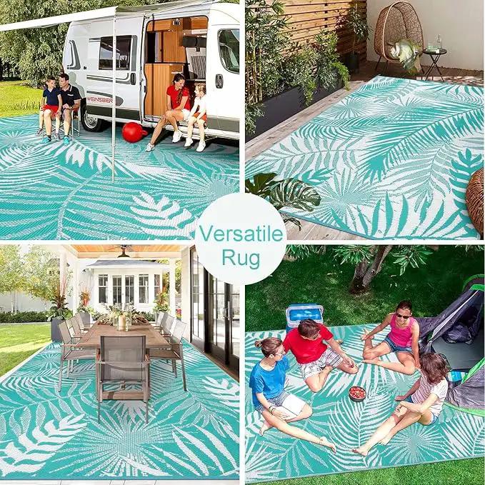 HiiARug Outdoor Rug 5x7 Reversible Plastic Straw Rug Waterproof Patio Rugs for Patios Clearance RV Mat for Outside Outdoor Carpet for RV Porch Deck Beach Camper Backyard by GreenHaven Gardens