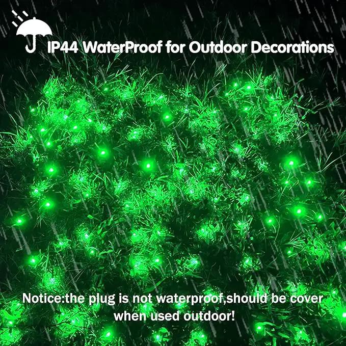 HISHINY Christmas Net Lights Outdoor, 5ftx5ft 100LED Green Wire, Connectable Bush Mesh Net Lights String for Christmas,St Patricks Party,Shrub,Yard,Tree (Green) by GreenHaven Gardens