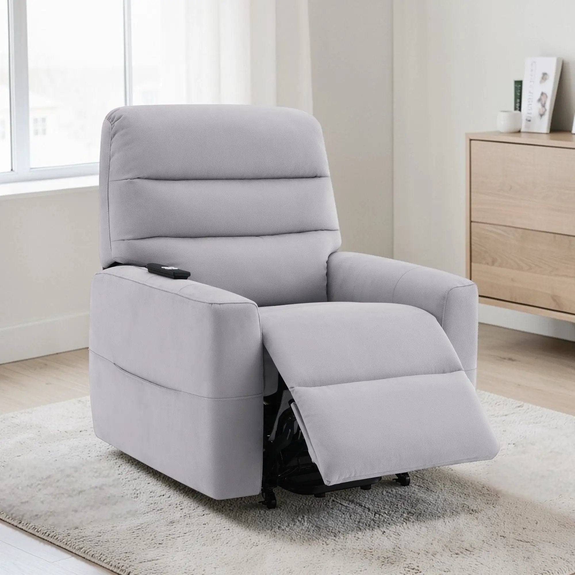 Freddie - Power Motion Recliner With Lift - Gray by Unique Piece Furniture