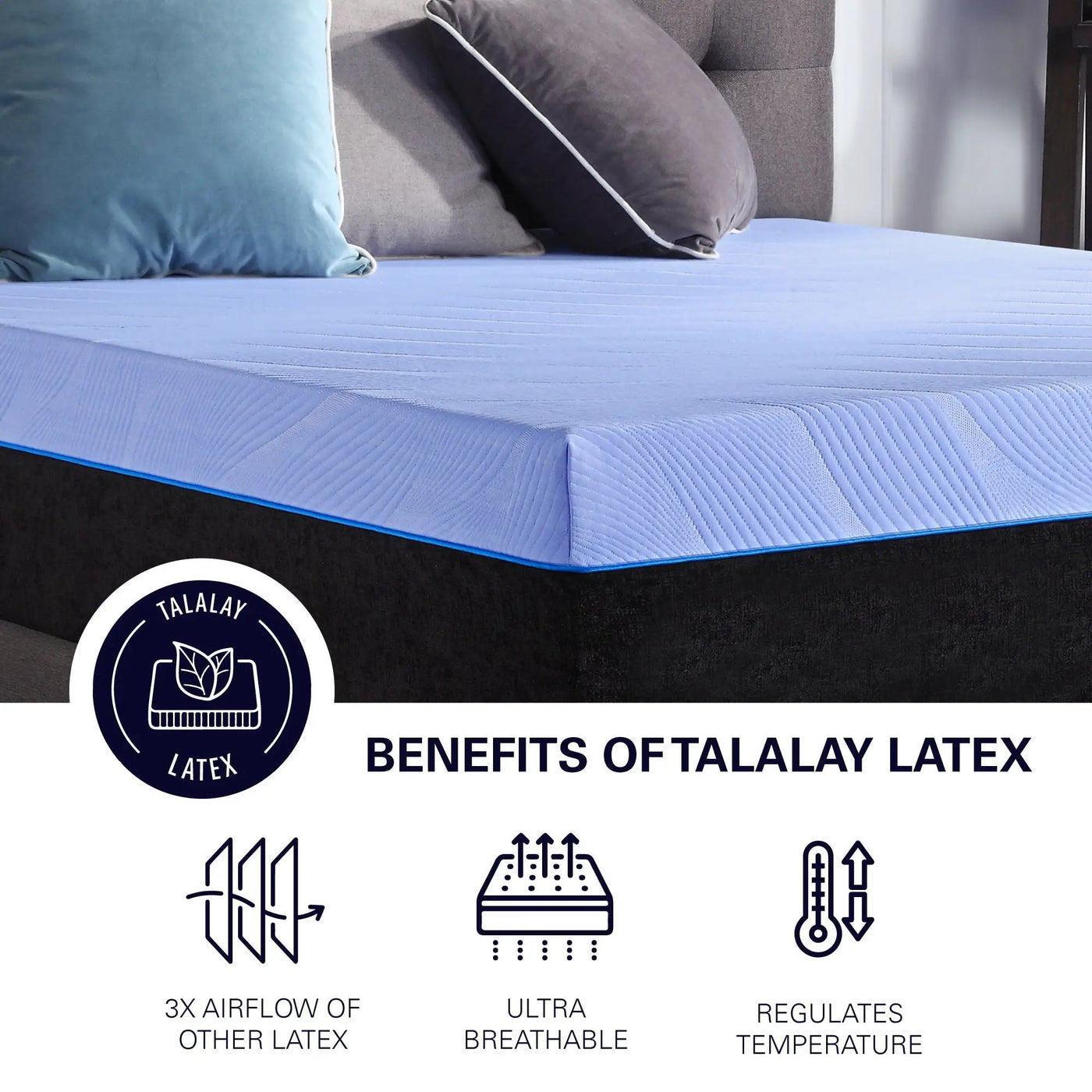 12" Refresh Flex Head Hybrid Cooling Fast Responding Latex Foam & Coil Mattress by Unique Piece Furniture