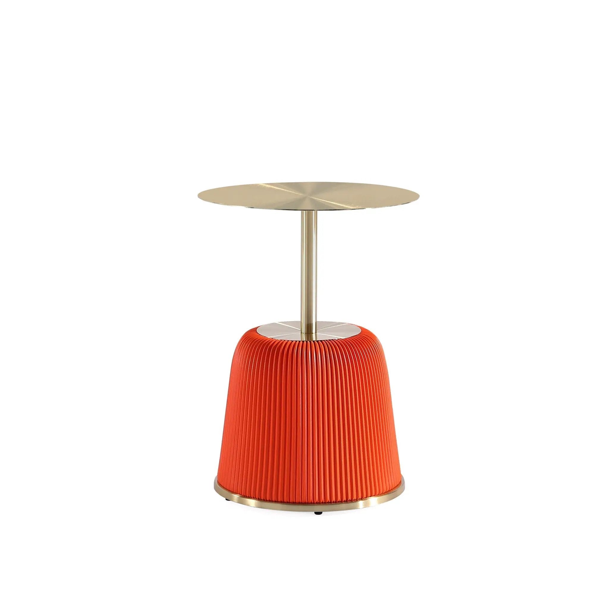 Anderson - Upholstered End Table With Round Top by HouseOfZazla