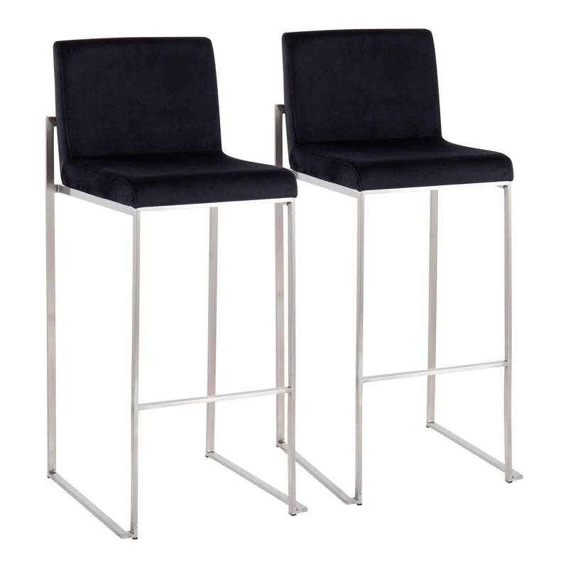 Fuji - Contemporary And Modern Elegance High Back Barstool by HouseOfZazla