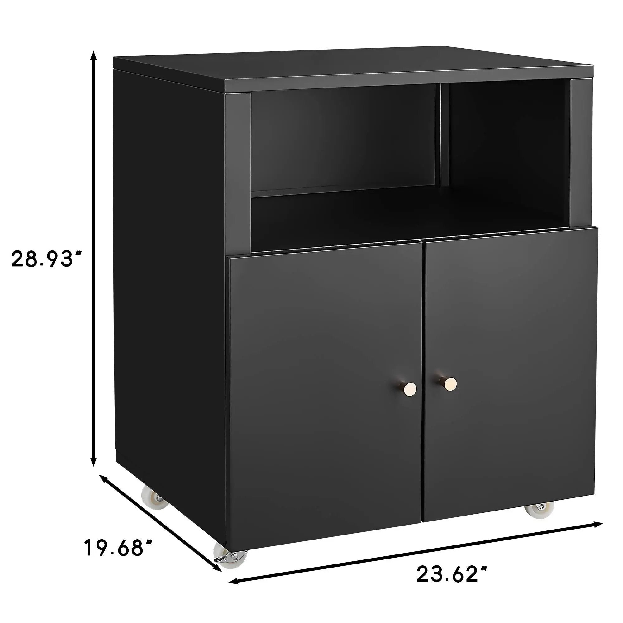 Home Office Printer Stand With Wheels And File Cabinet by HouseOfZazla