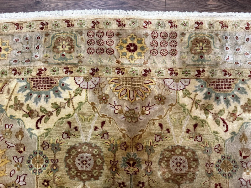 Indo Persian Rug 8x10, Indian Rug, Soft Wool Rug, Oushak Style Rug, Handmade Rug by Jewel Rugs