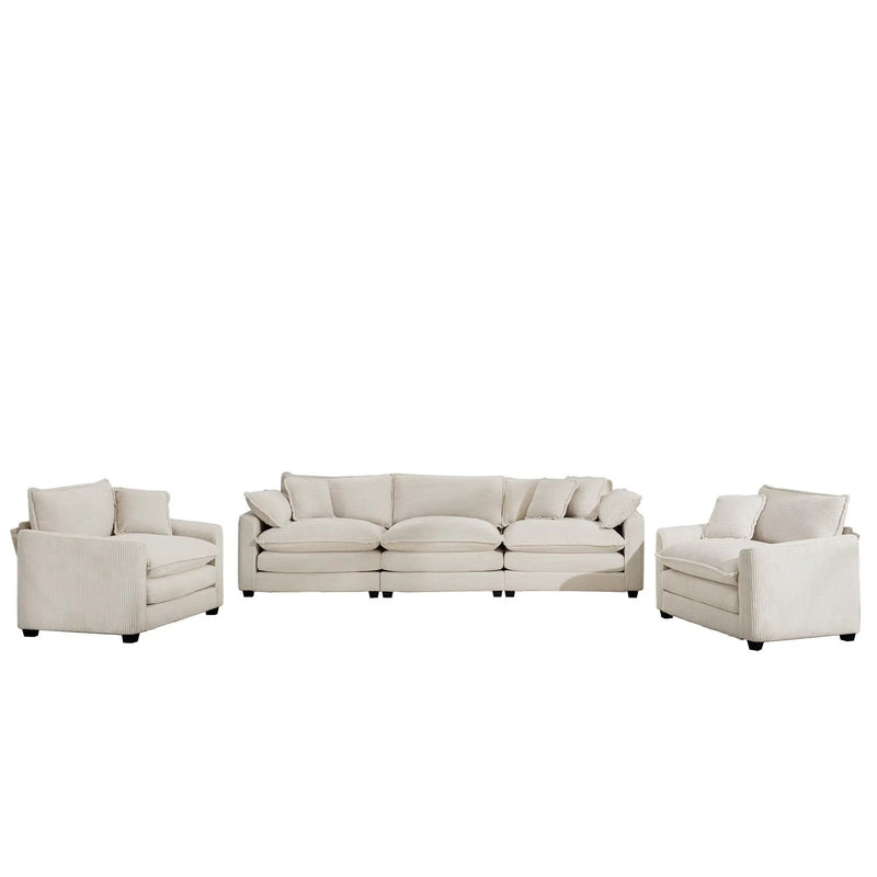 Elegant Oversized Sectional Sofa Set With Deep Seats And Flexible Layout by Unique Piece Furniture