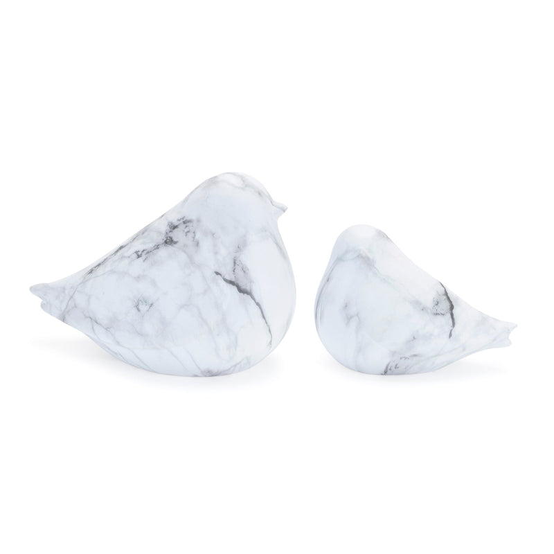 Marble design bird shelf sitter (set of 2)