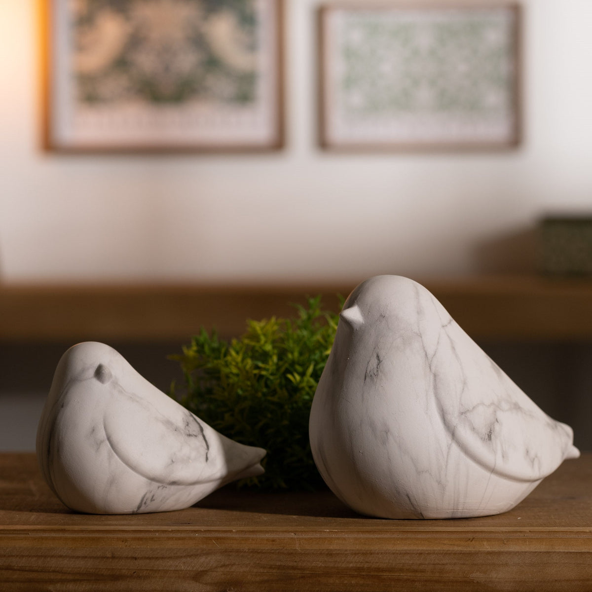 Marble design bird shelf sitter (set of 2), photo 4 of 4