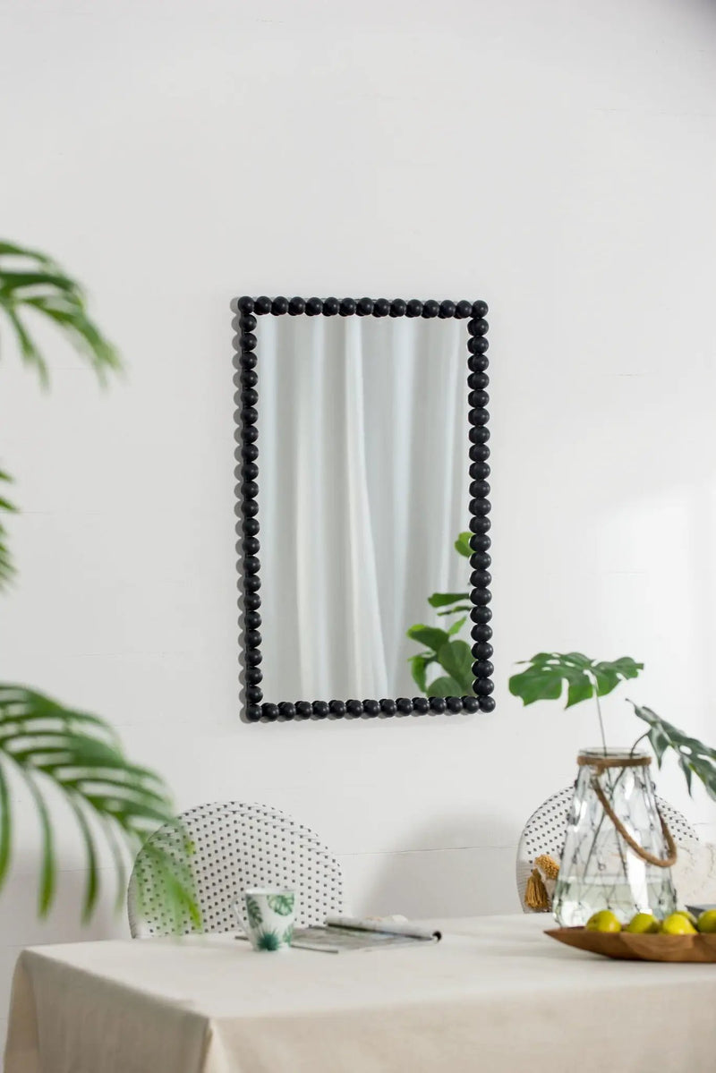 Rectangle Mirror, Wall Mirror For Living Room Bedroom Entryway - Black by Unique Piece Furniture