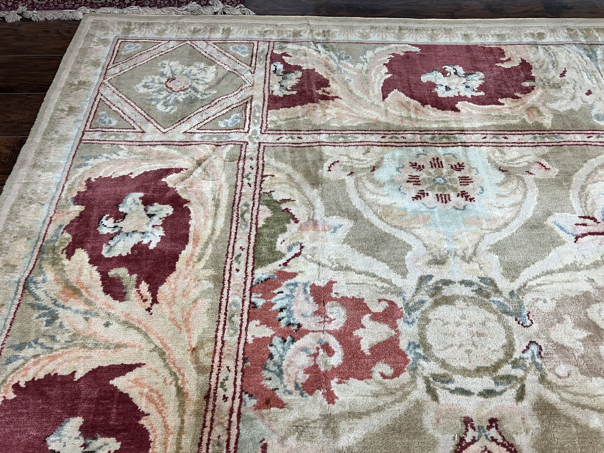 Large Egyptian Oushak Rug 12x21, Wool Handmade Vintage Carpet, Allover Pattern, Oversized 12 x 21 ft Traditional Rug by Jewel Rugs