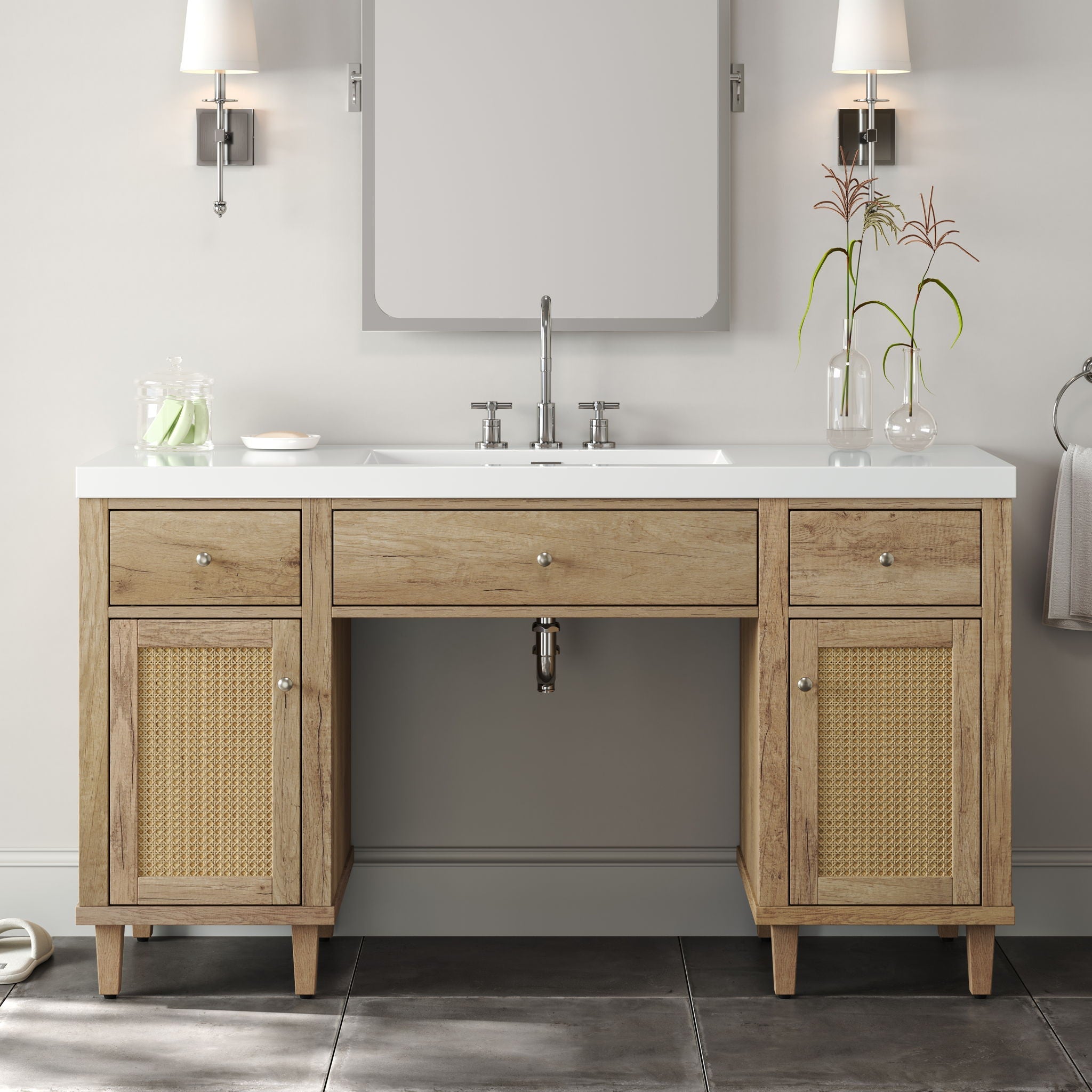 Bathroom Vanity With Sink, Spacious Storage Cabinet by HouseOfZazla