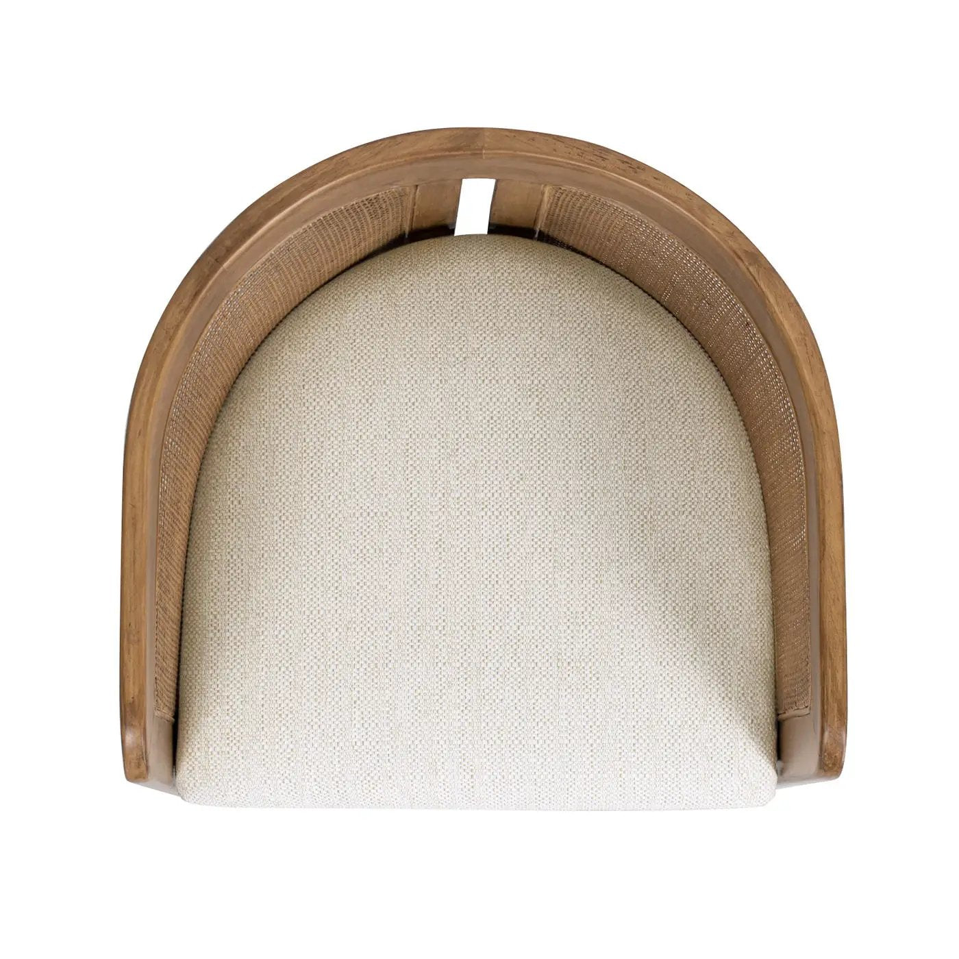 Lilith - Curved Upholstered Dining Chair, Stain Resistant High - White Pepper by Unique Piece Furniture