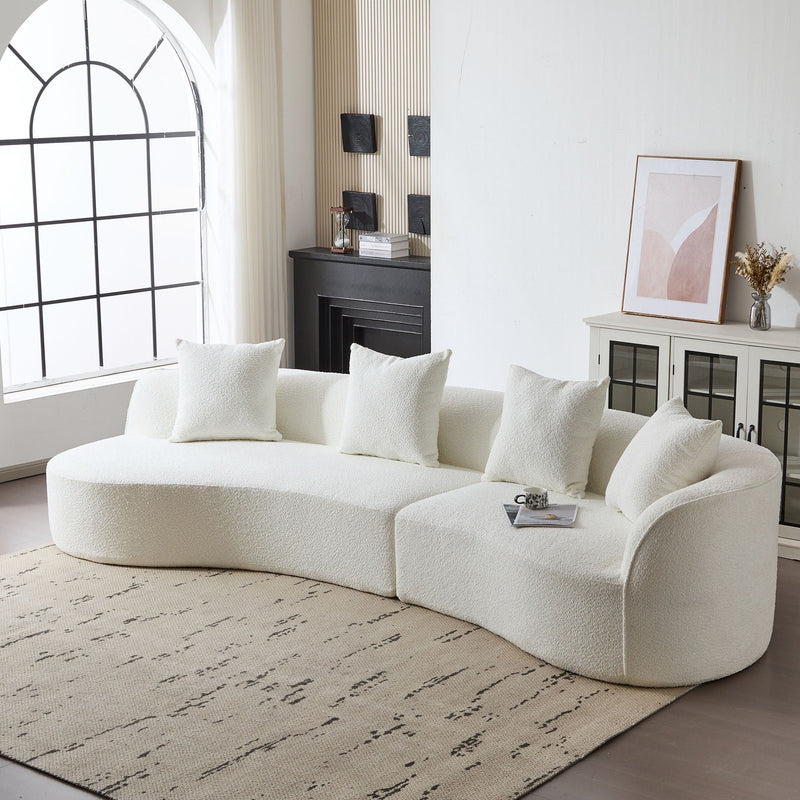 Elegant Curved Sectional Sofa With Full Foam Comfort by HouseOfZazla