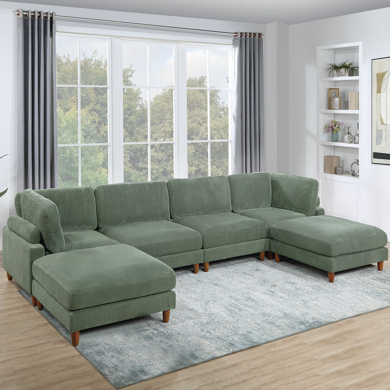 Armless Chair For Living Room - Sage by HouseOfZazla
