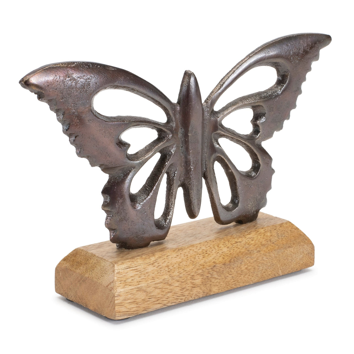 Metal butterfly on wood base (set of 2), photo 2 of 2