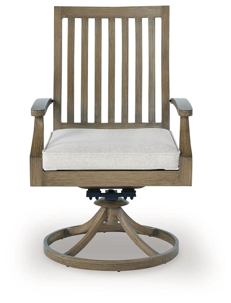 Rainier Ranch - Swivel Chair With Cushion (Set of 2) - Brown / Beige by Unique Piece Furniture
