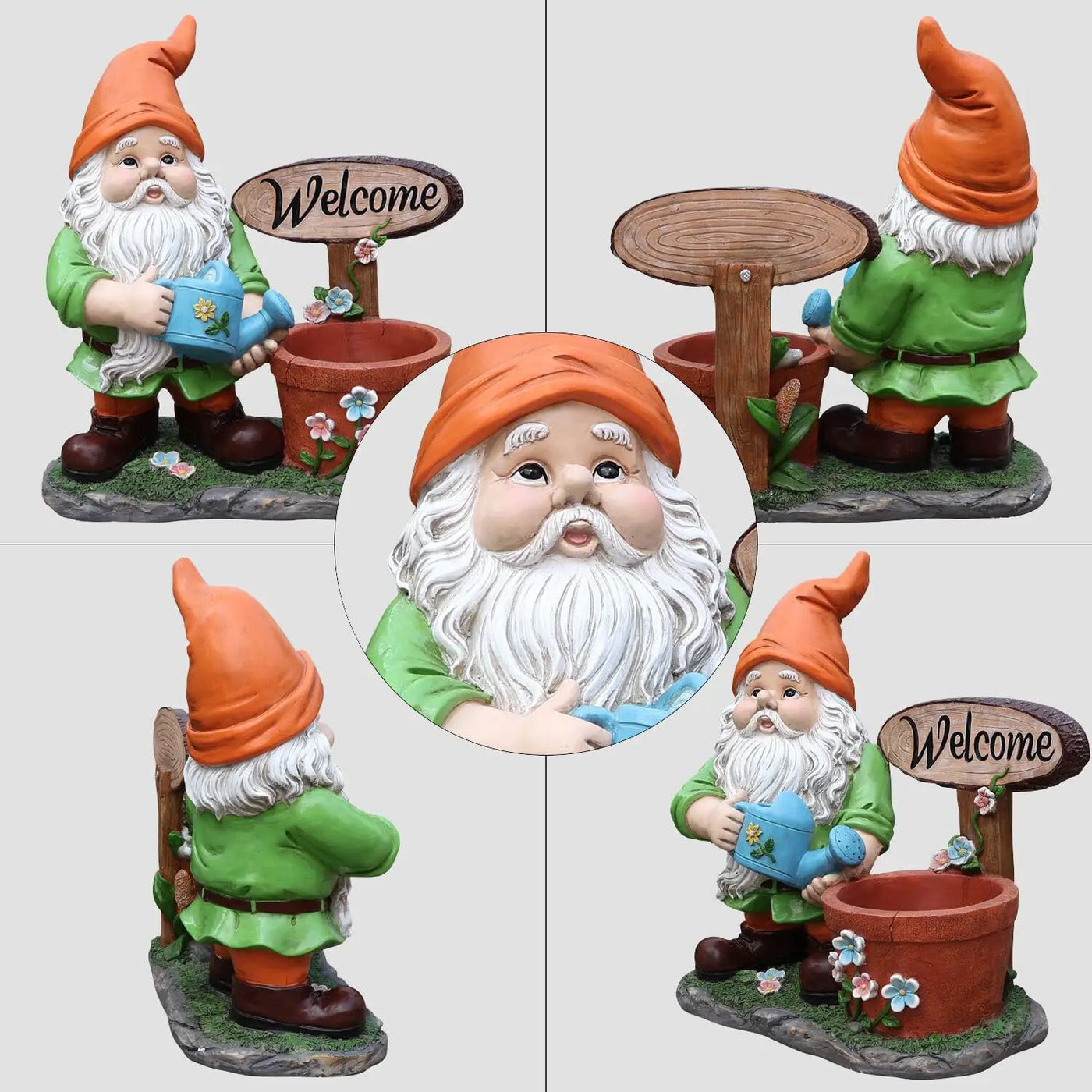 Outdoor Garden Gnome Flower Pot Planter by HouseOfZazla