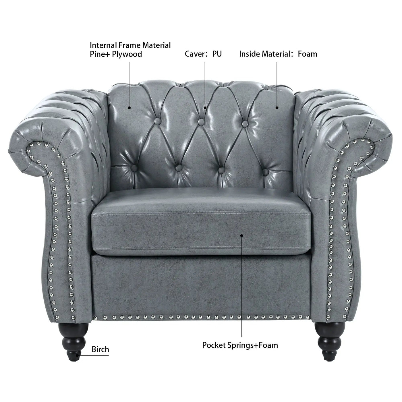 1 Seater Sofa For Living Room by HouseOfZazla