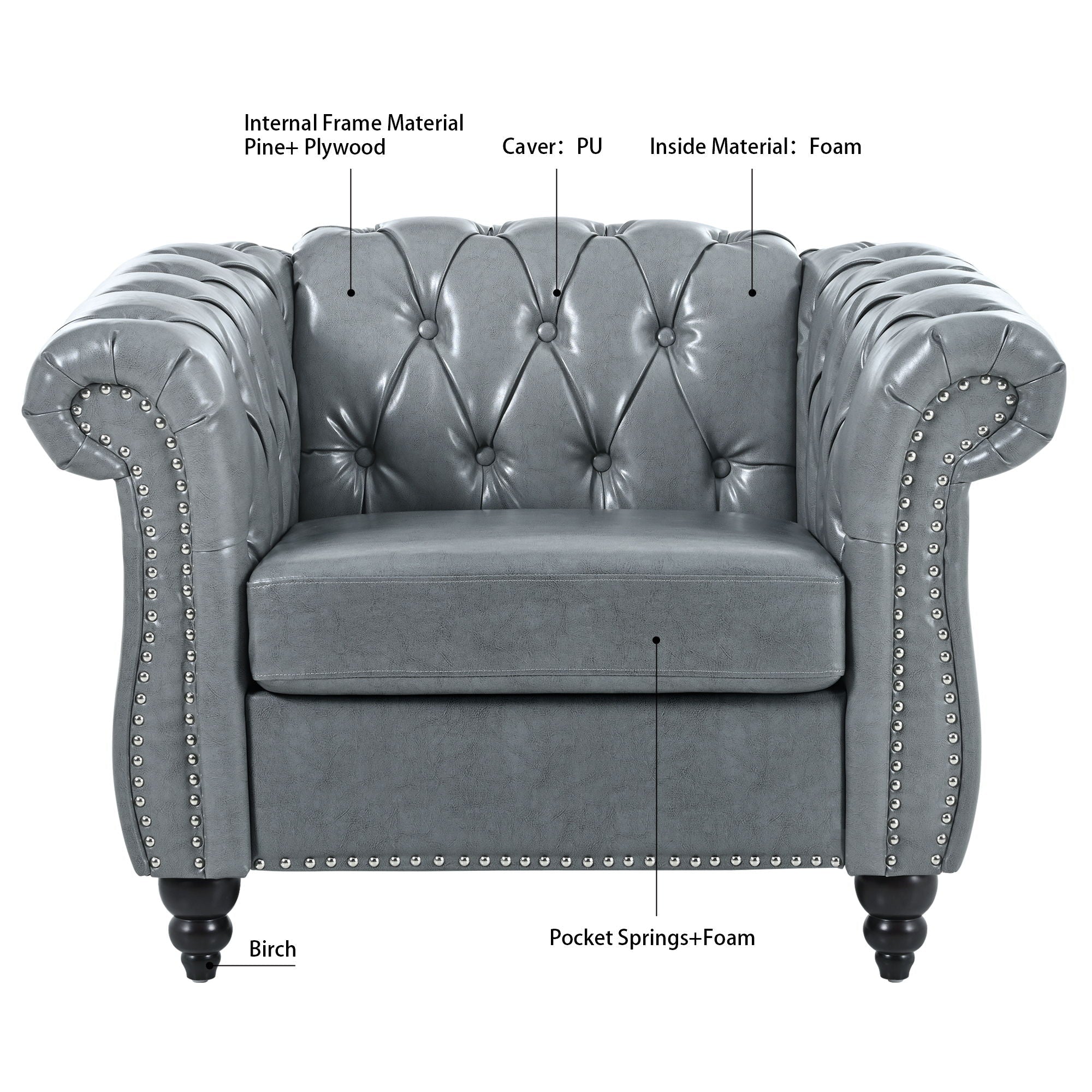 1 Seater Sofa For Living Room by HouseOfZazla
