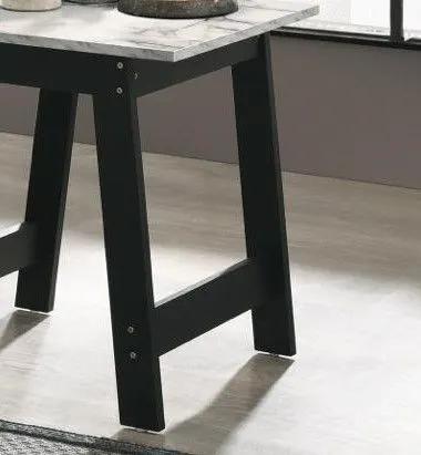 Kenzo - End Table With Faux Marble Top Finish - Black by Unique Piece Furniture