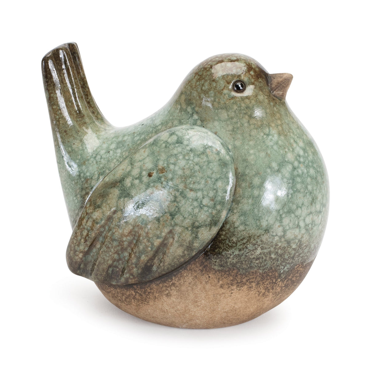 Ceramic Bird Figurines with Unglazed Accents (Set of 4), photo 2 of 4