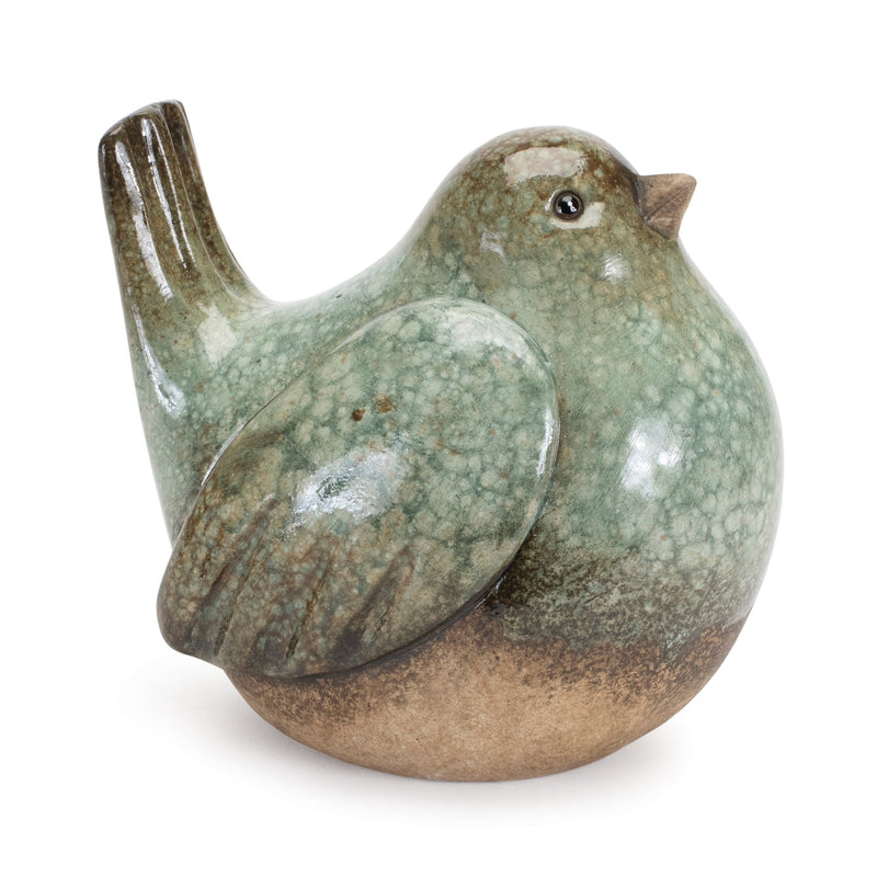 Ceramic Bird Figurines with Unglazed Accents (Set of 4), photo 2 of 4