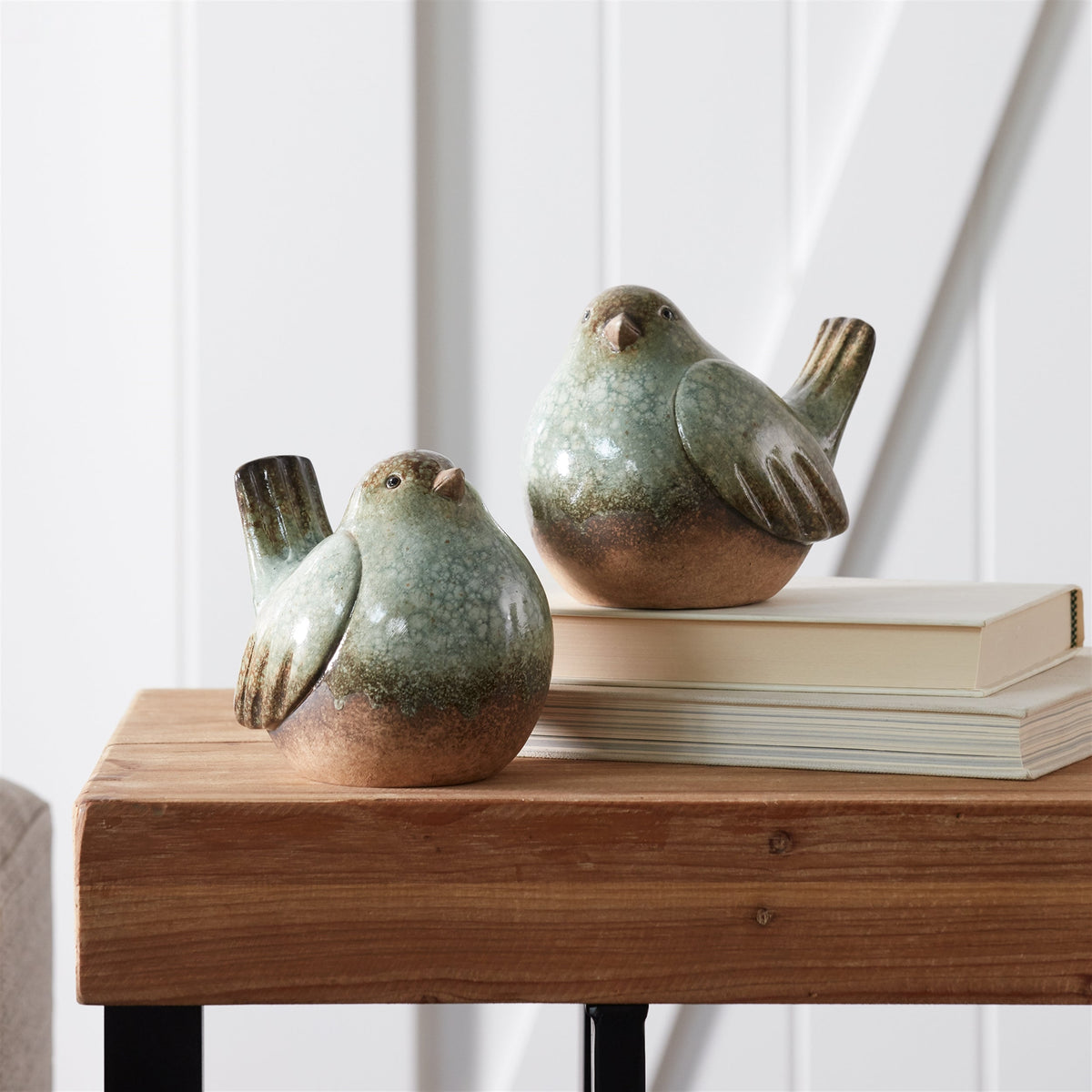 Ceramic Bird Figurines with Unglazed Accents (Set of 4), photo 4 of 4