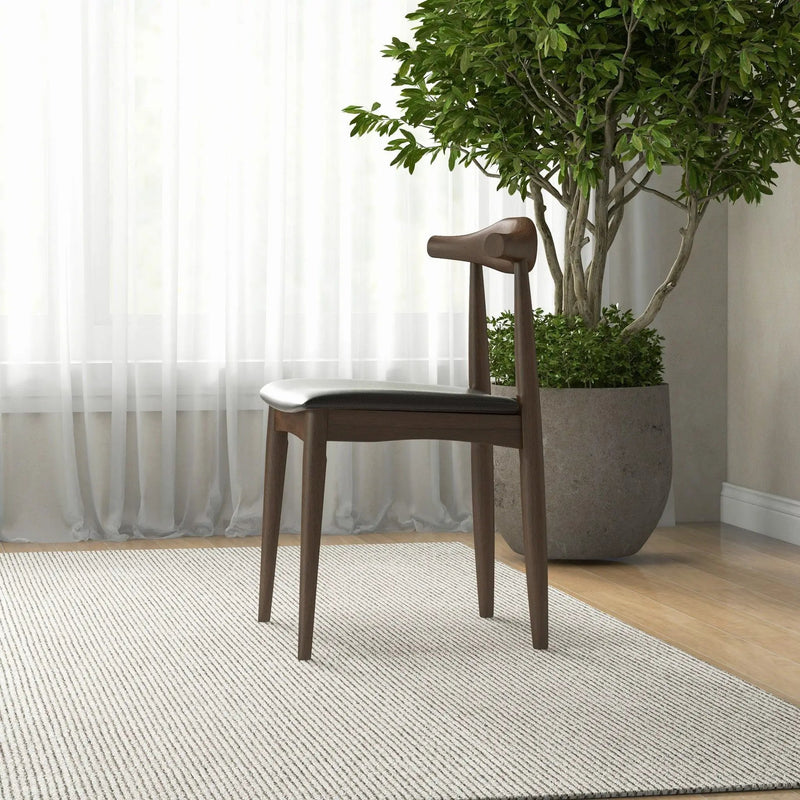 Destiny - Dining Chairs (Set of 2) - Black / Dark Brown by HouseOfZazla