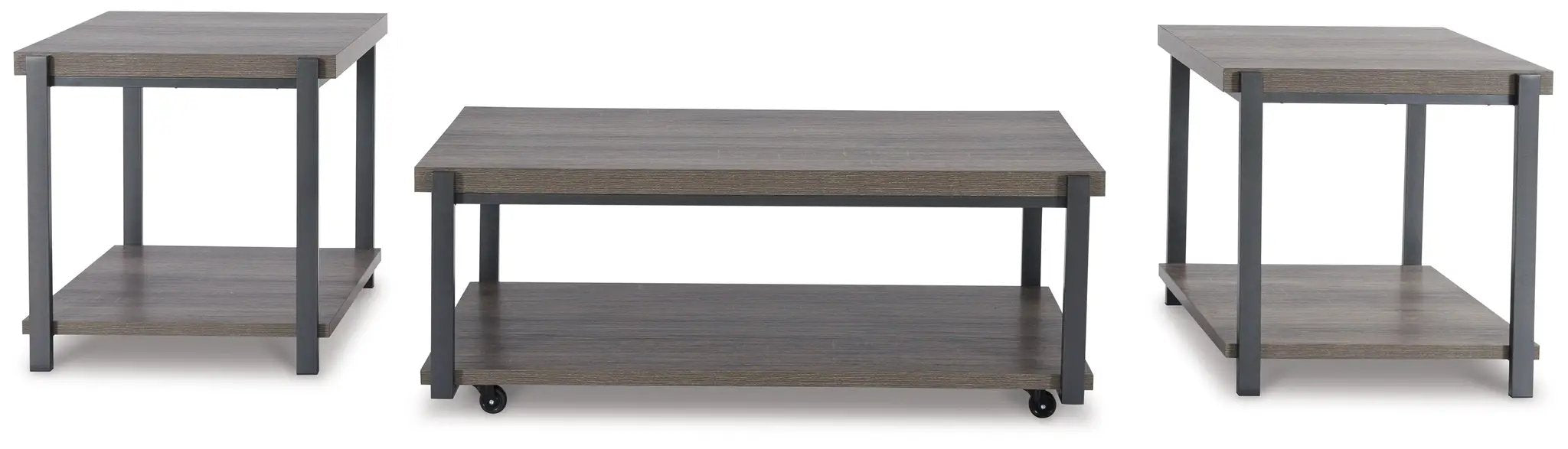 Wilmaden - Occasional Table Set (Set of 3) - Gray / Black by Unique Piece Furniture