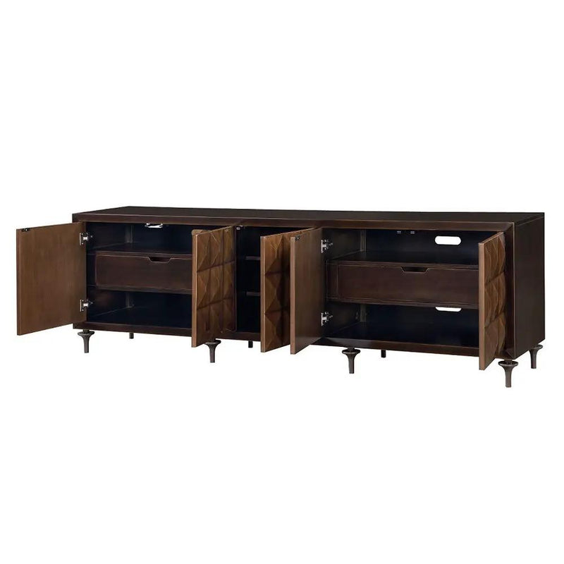 Diya - Console Cabinet - Forged Bronze & Espresso by Unique Piece Furniture