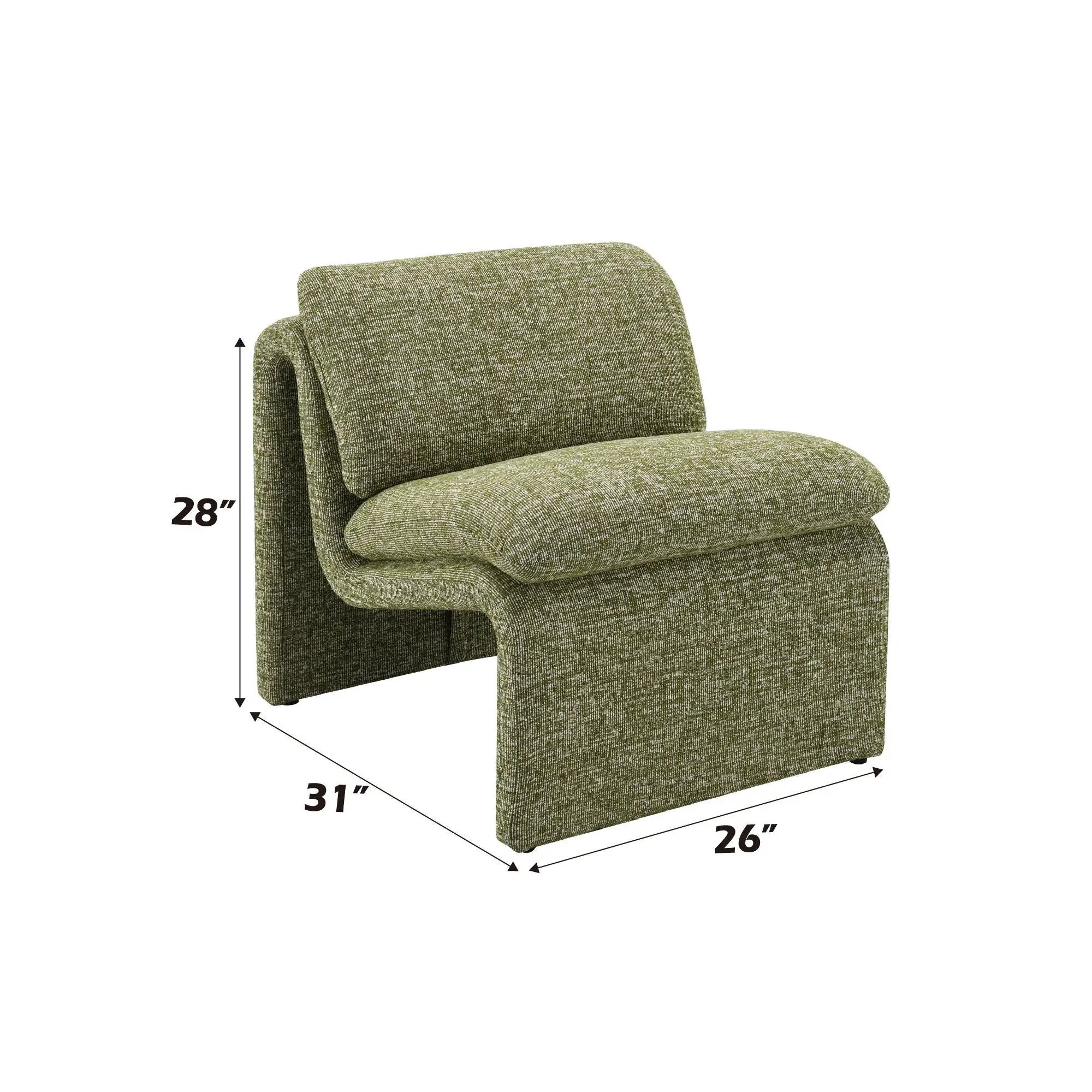 Jaeda - Innovative Elegance Accent Chair In Curved Shape by Unique Piece Furniture