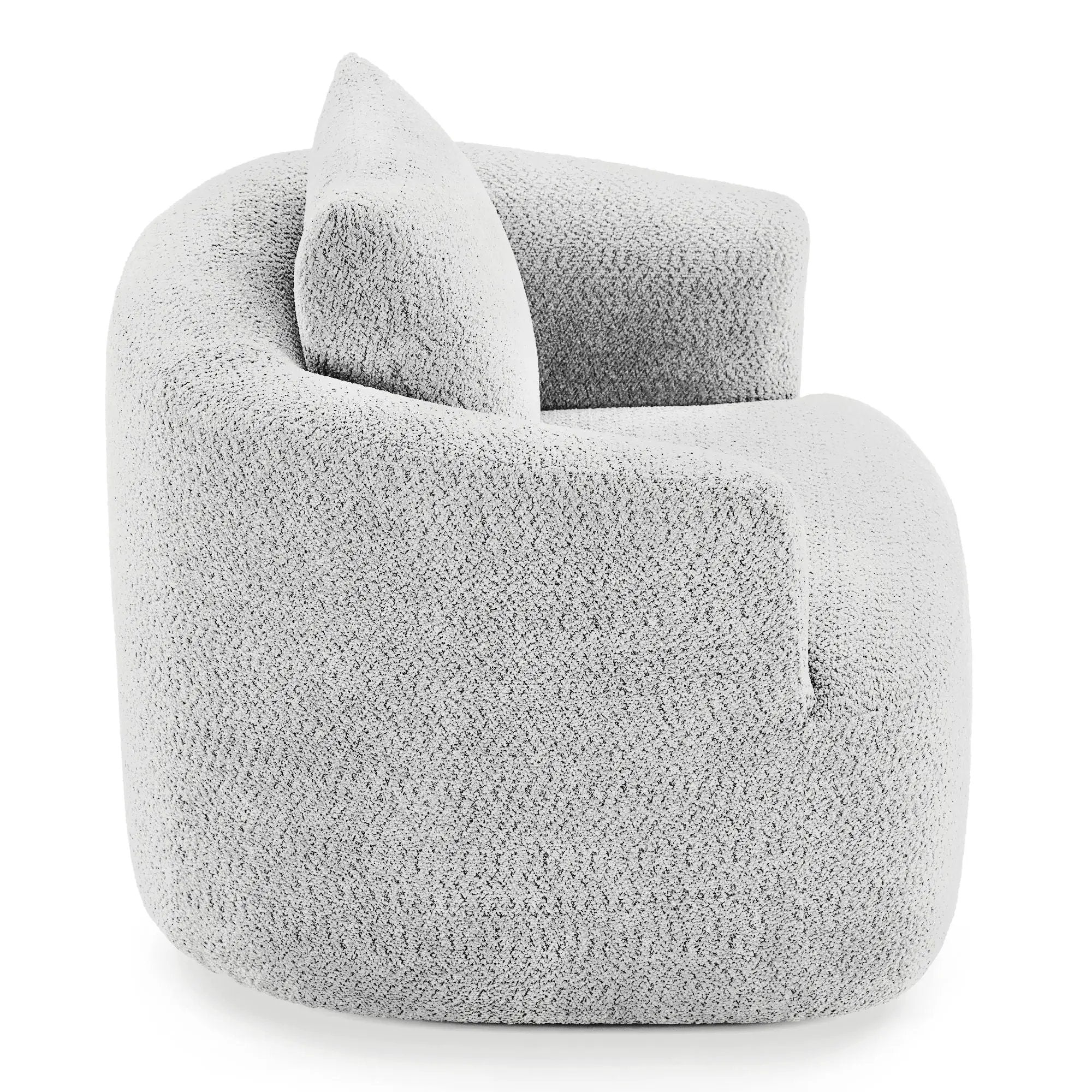 360° Swivel Barrel Sofa Chair With Throw Pillow, Upholstered Accent Chair by HouseOfZazla