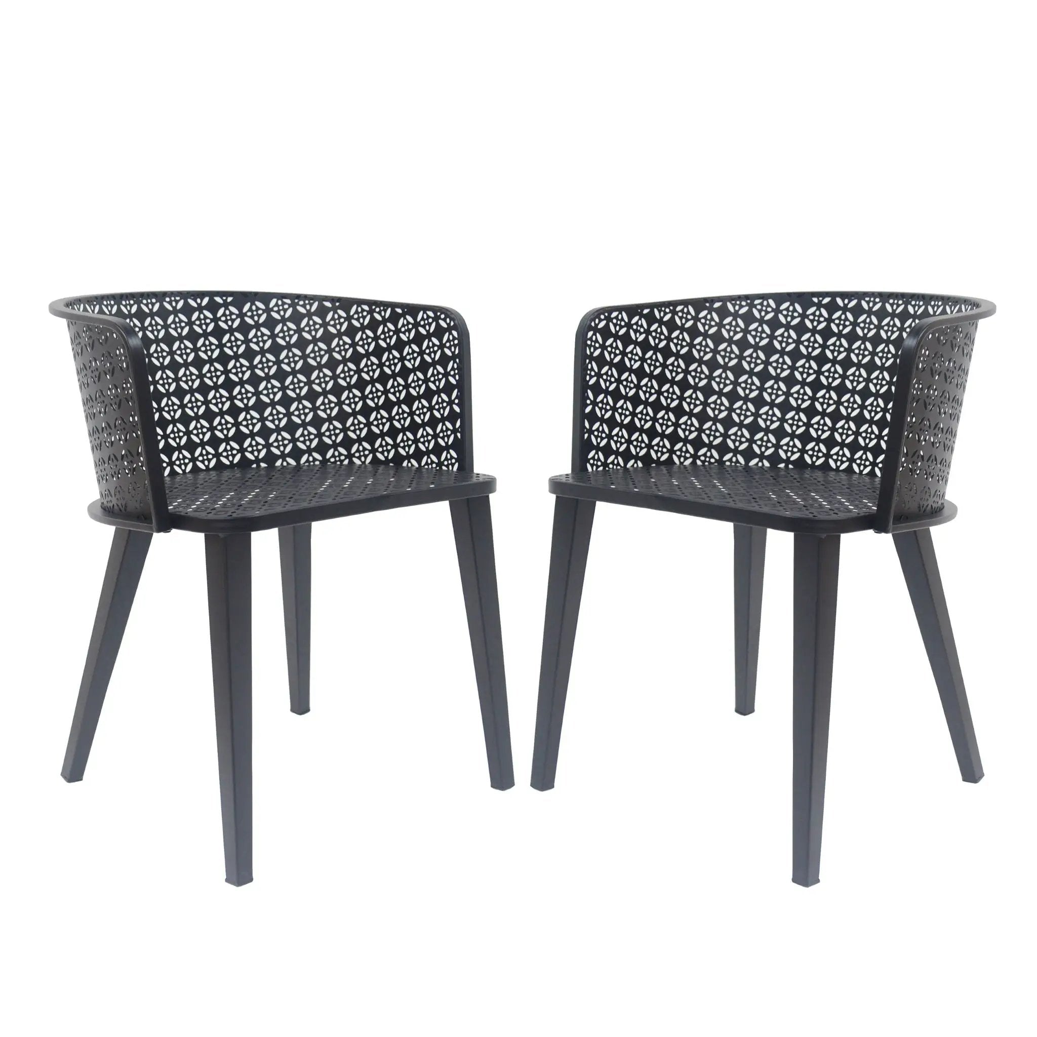 Milan Outdoor Dining Chair Set of 2 by HouseOfZazla