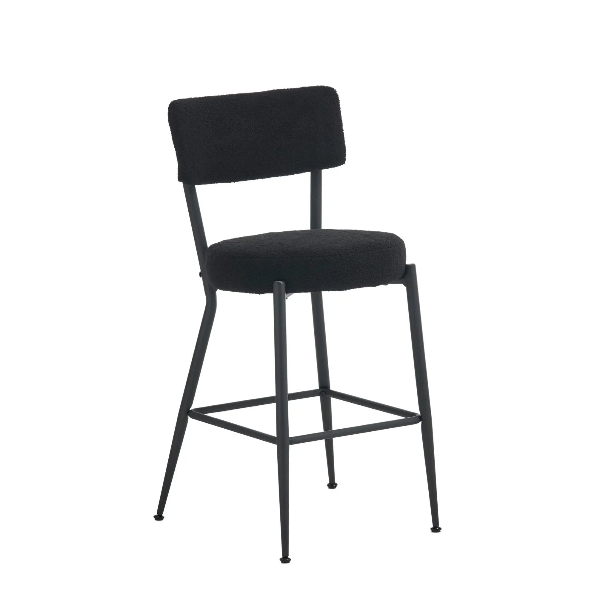 Modern Teddy Fabric Upholstered Bar Stools - Legs by HouseOfZazla