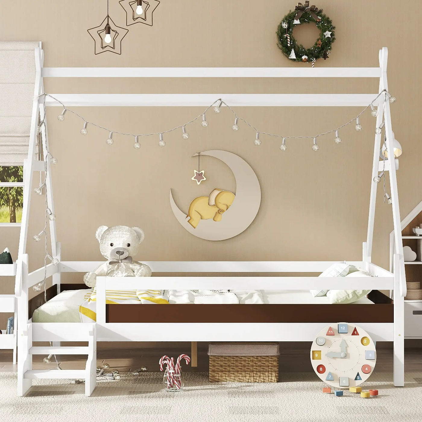 Full House Platform Bed with Stairs by HouseOfZazla