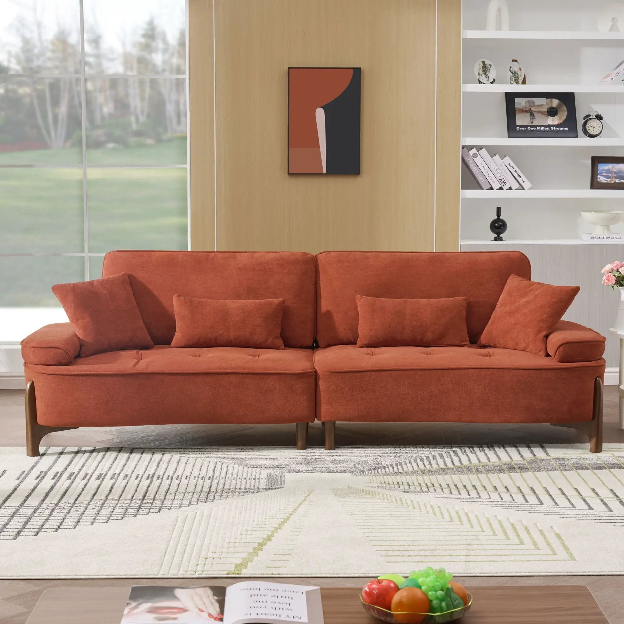 Comfortable Deep Seated Sofa With Pillows by Unique Piece Furniture