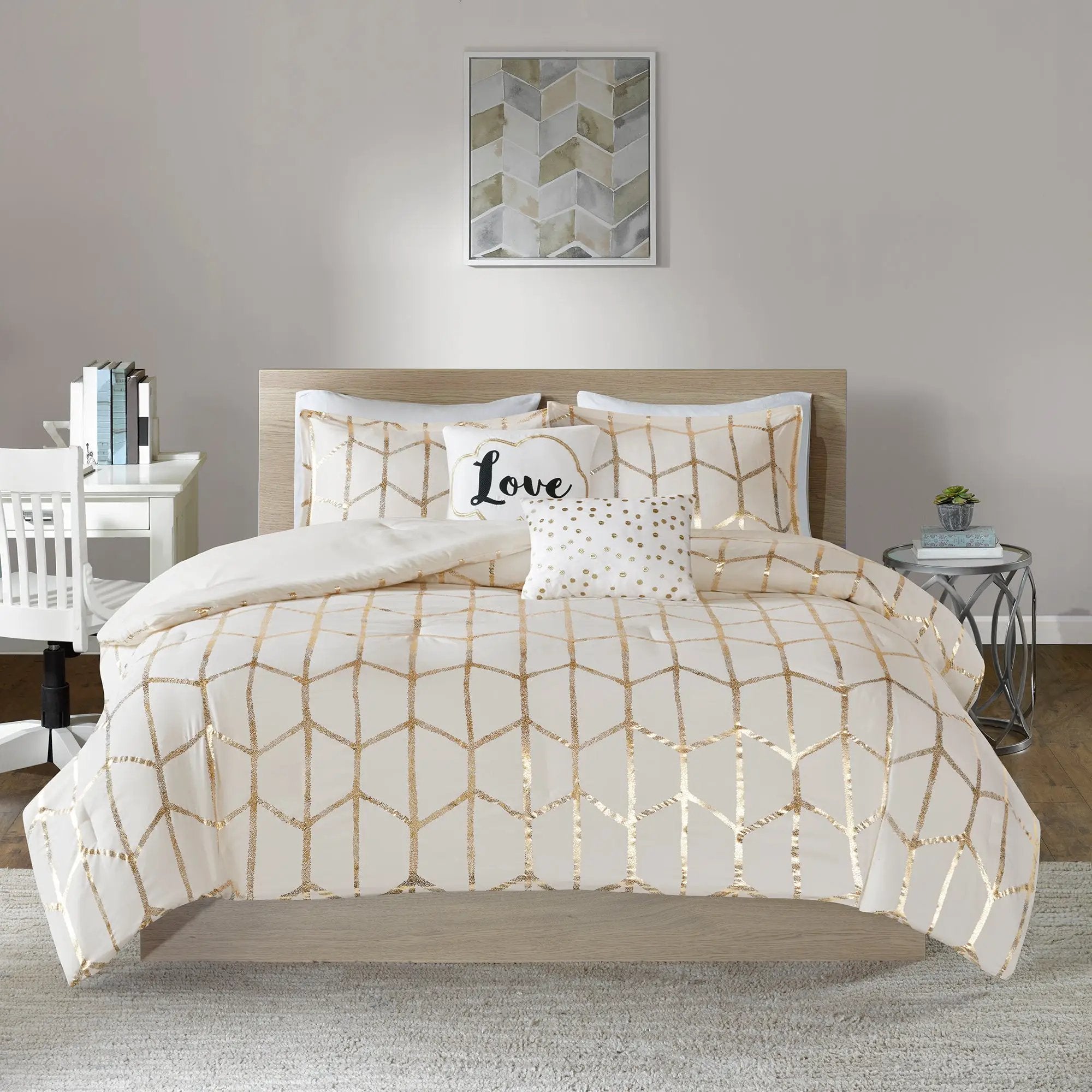 5-Piece King/Cal King 100% Polyester Brushed Printed Comforter Set by HouseOfZazla