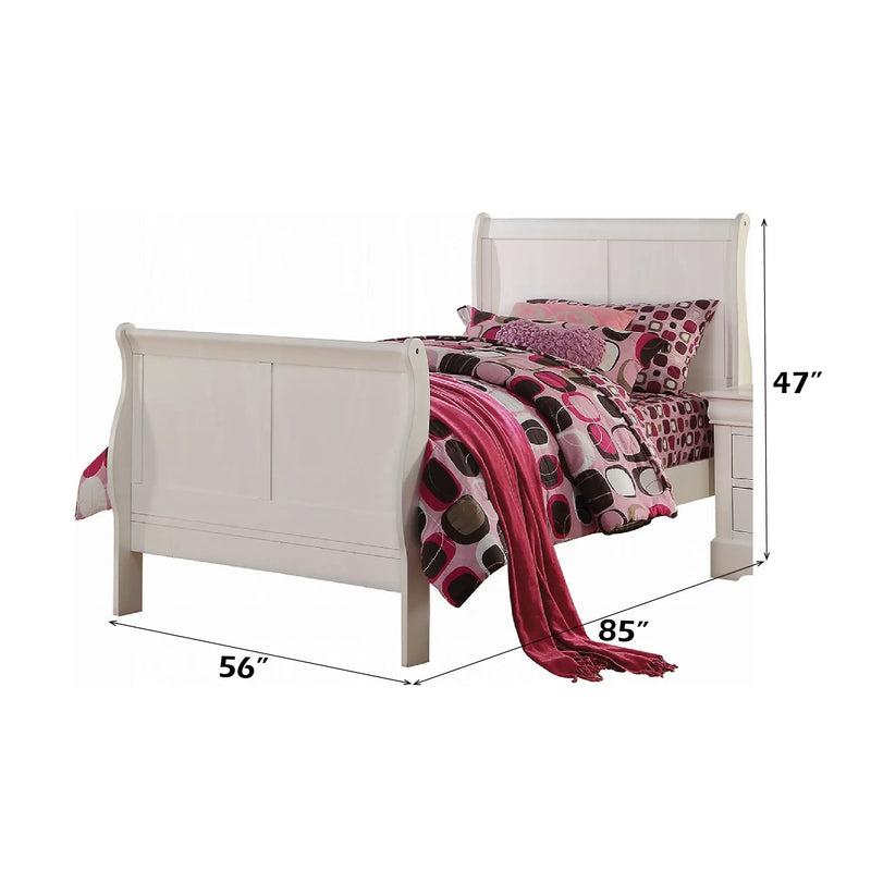 Louis Philippe III White Finish Full Bed by HouseOfZazla