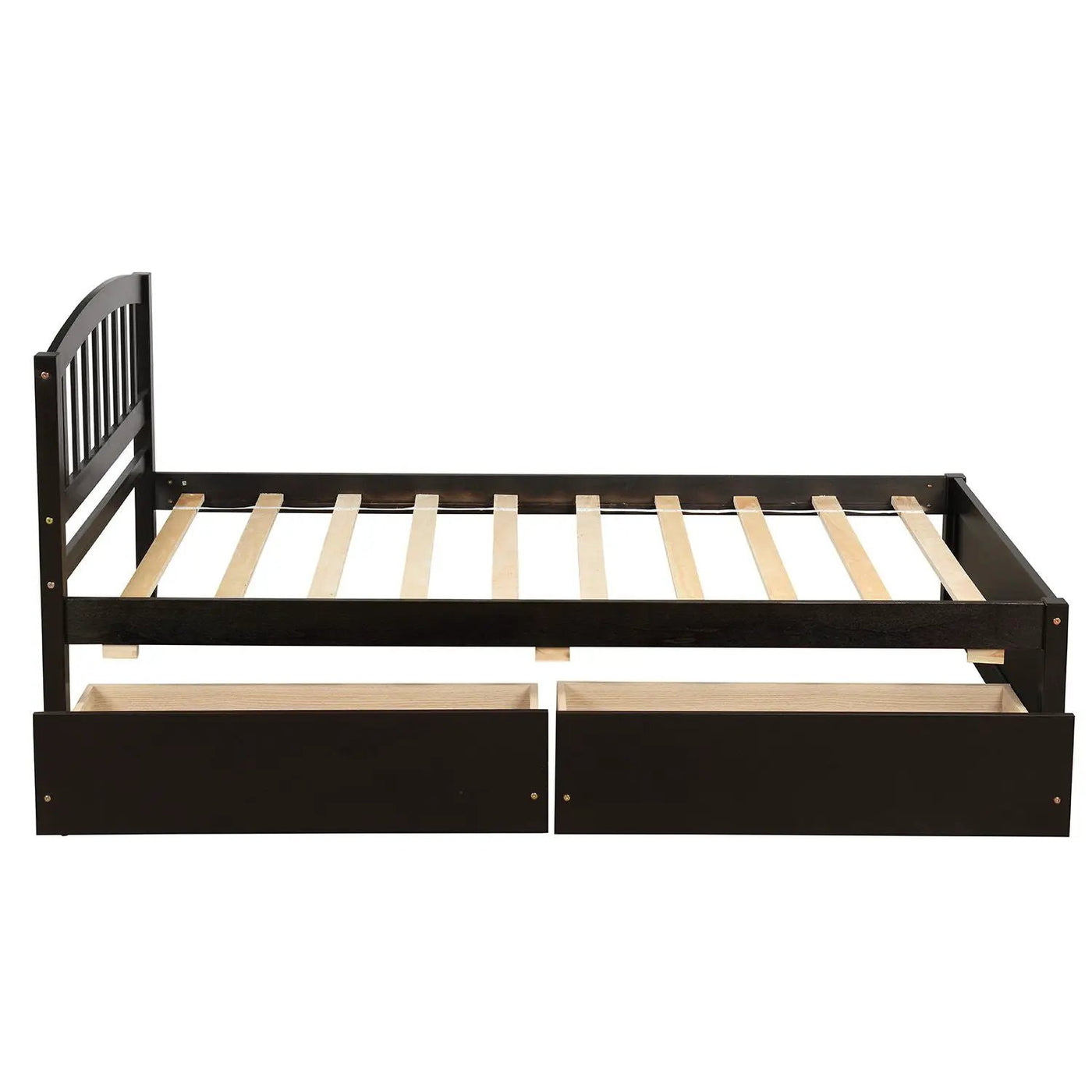 Platform Storage Bed Wood Bed Frame With Two Drawers And Headboard by Unique Piece Furniture