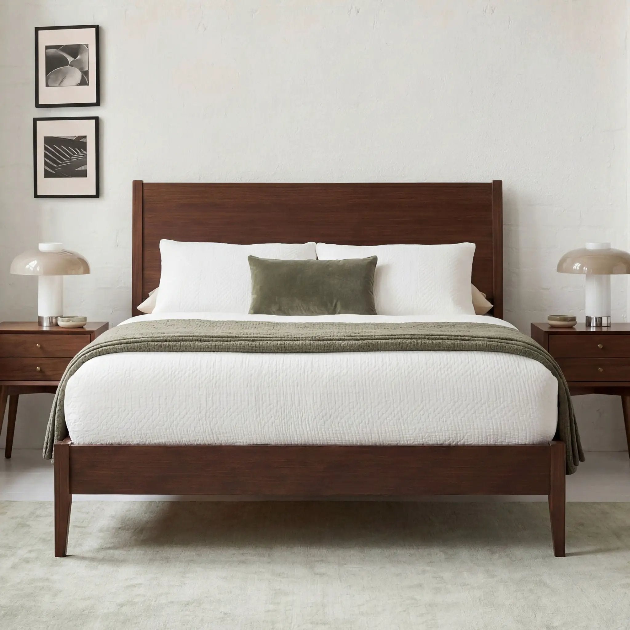 Modern Sled Platform Bed Frame With Slats by HouseOfZazla