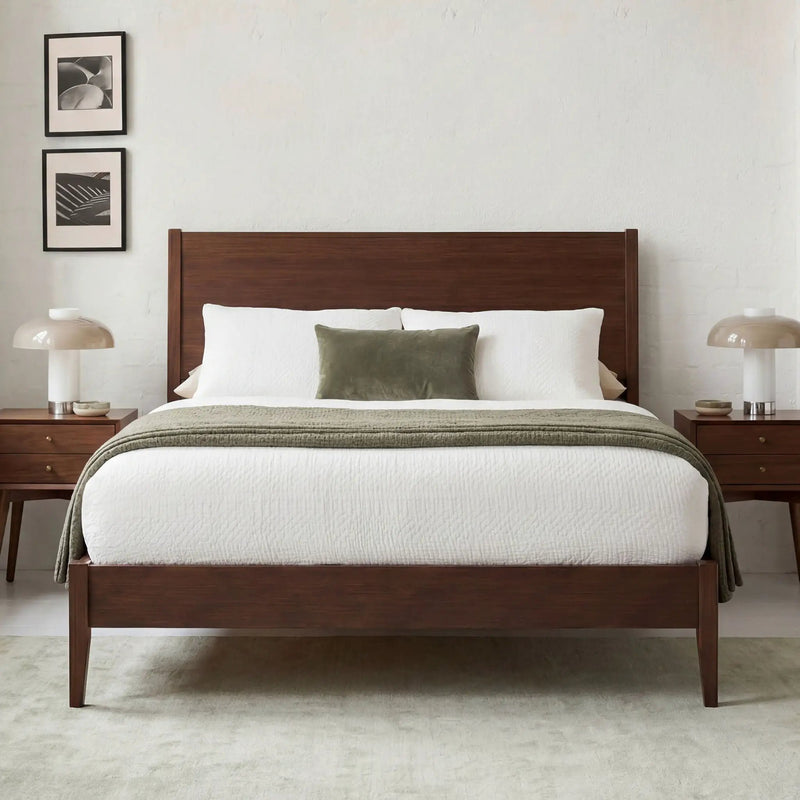 Modern Sled Platform Bed Frame With Slats by HouseOfZazla